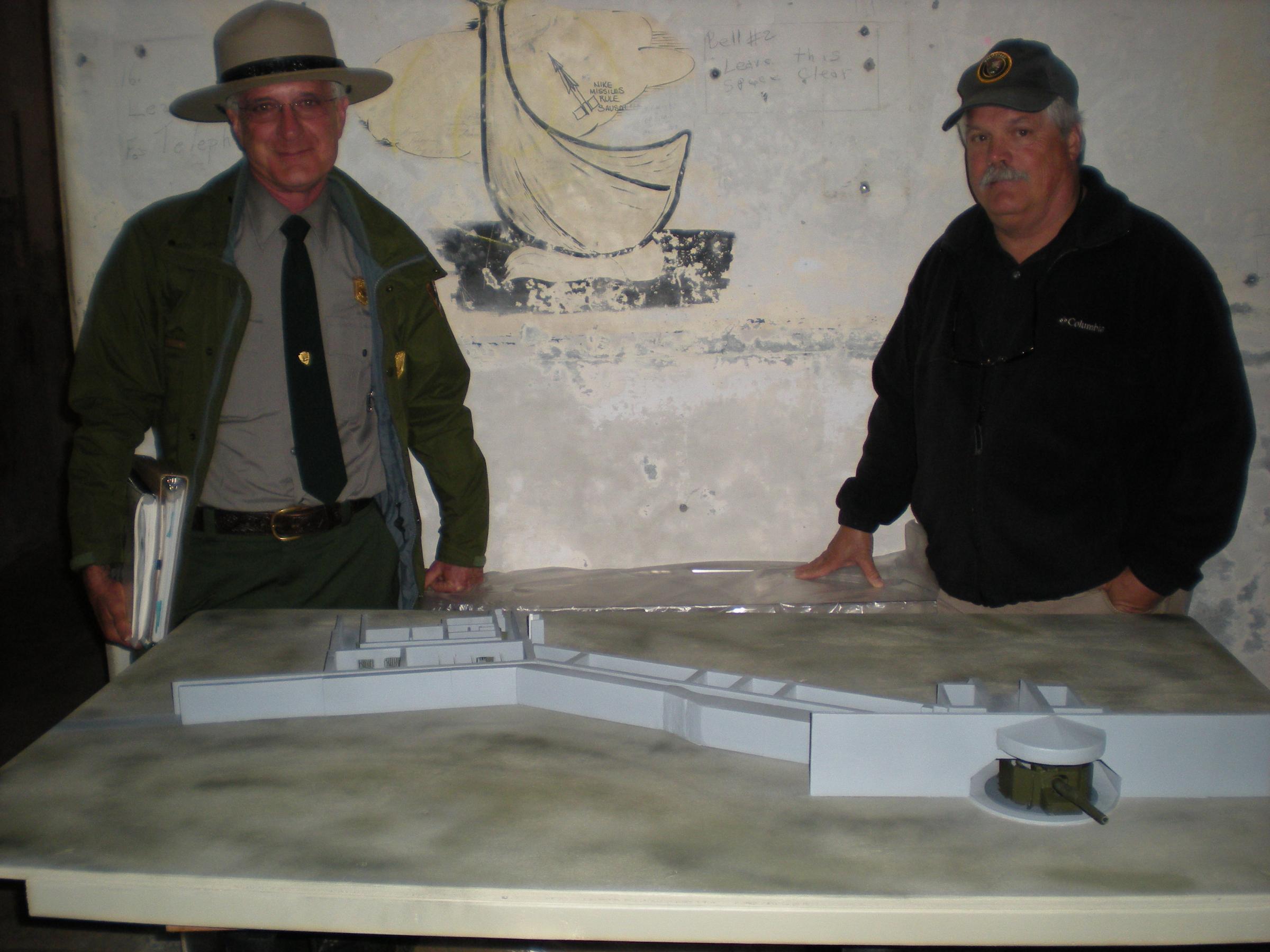 Park historian Steve Haller and retired park ranger John Martini 