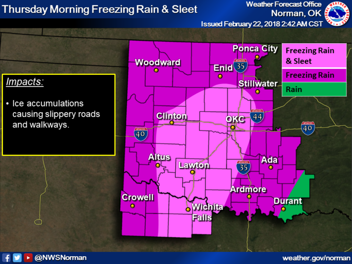 More Winter Weather Coming To Oklahoma On Thursday KGOU