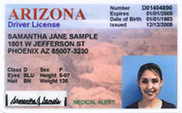 arizona drivers license template download free psd