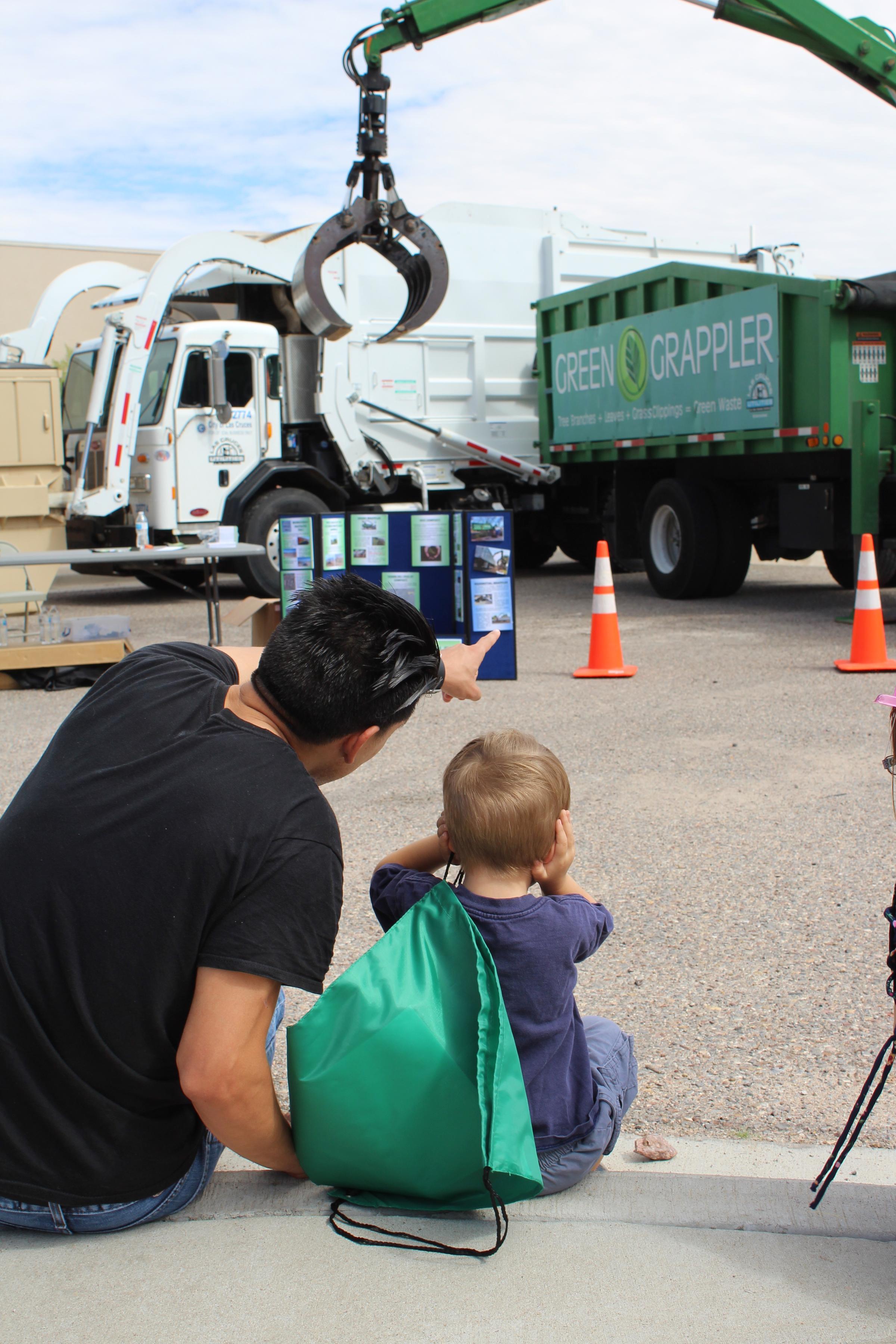 Las Cruces Utilities Shows Big Trucks to Kids | KRWG