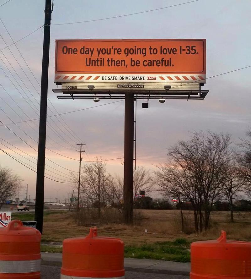 Texas police group puts up billboard warning enter at 