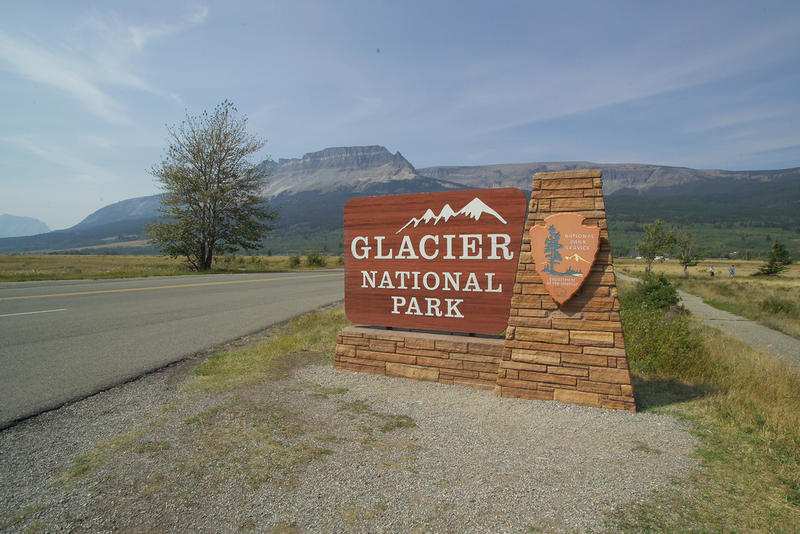 Glacier National Park Entrance At St. Mary