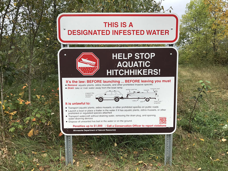 This sign from Minnesota gives a glimpse into one possible future if invasive mussels become established in Montana.