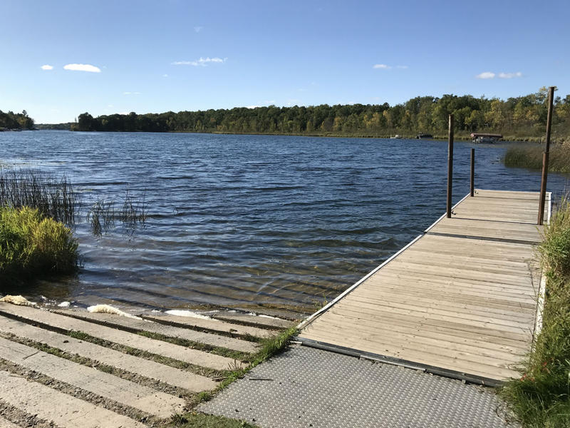 Lake Ossawinnamakee, a mussel infested lake in Minnesota.