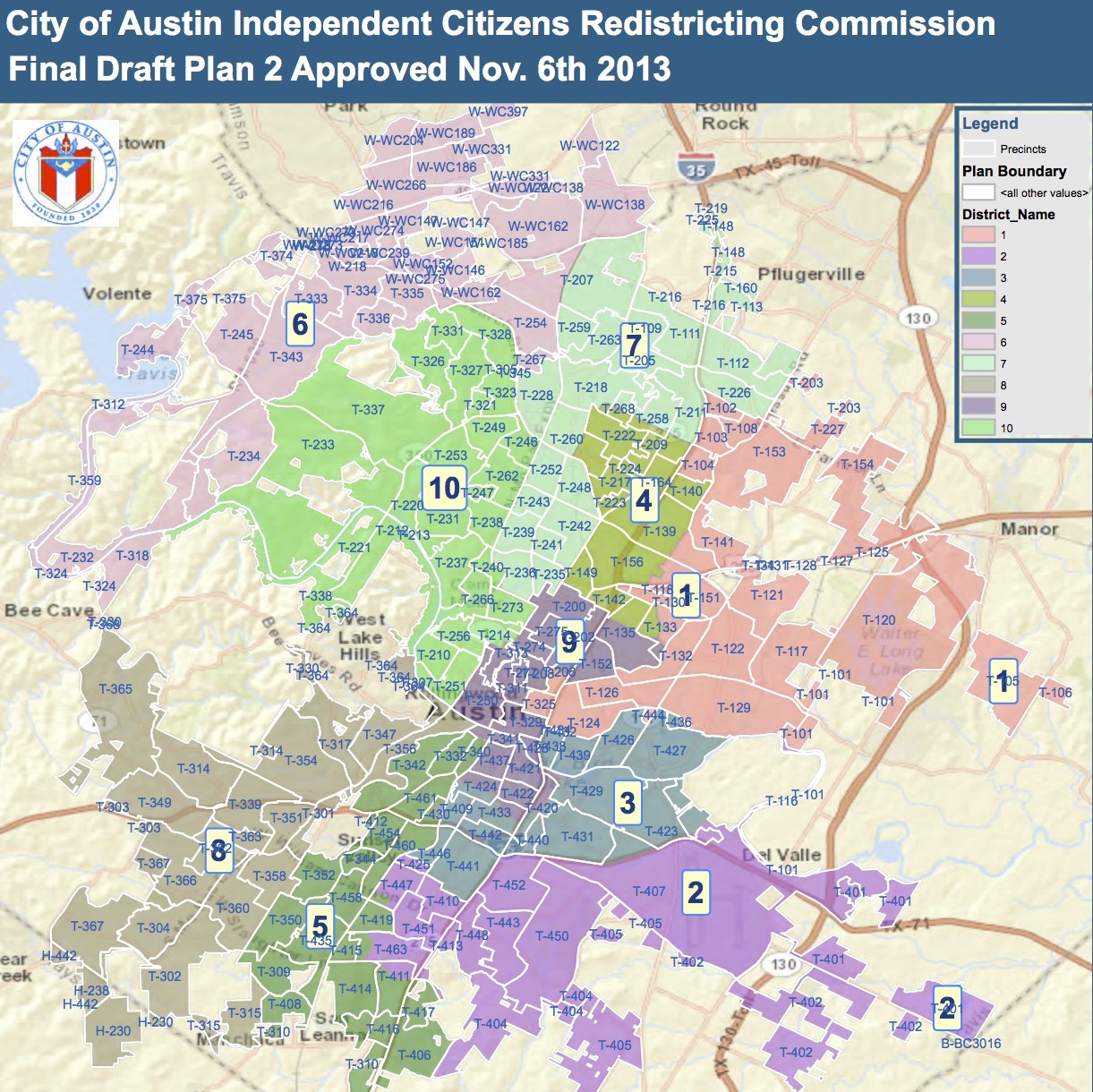 MAP: The Newest Changes to Austin's Proposed City Council Districts