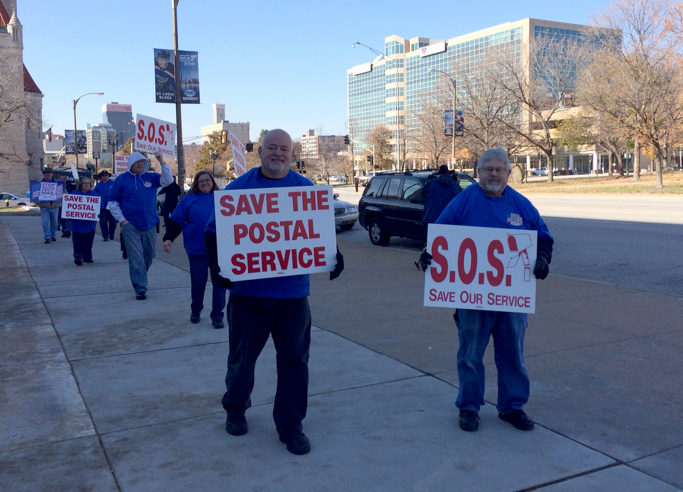 St. Louis Postal Workers Protest Possible Increase In Mail Delivery Time | St. Louis Public Radio