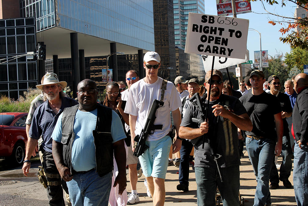 Firearm Activists Walk Armed Through Downtown St Louis St Louis Public Radio