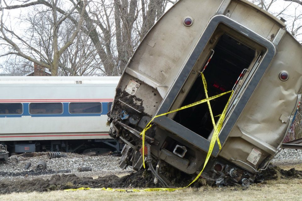 Chicagobound Amtrak train in Michigan derails near Jackson Michigan