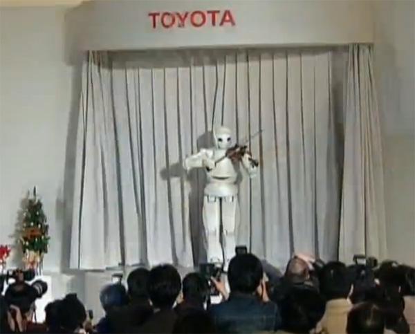 violin playing robot toyota corporation #3