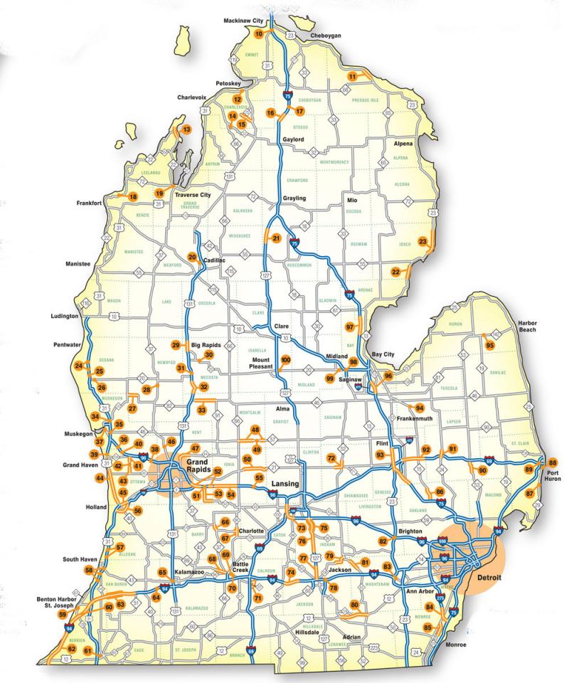 This map will show you where Michigan's big road construction projects