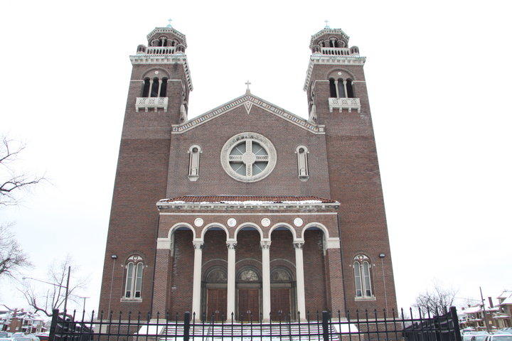 Allen Academy is unimstakably a former Catholic church.