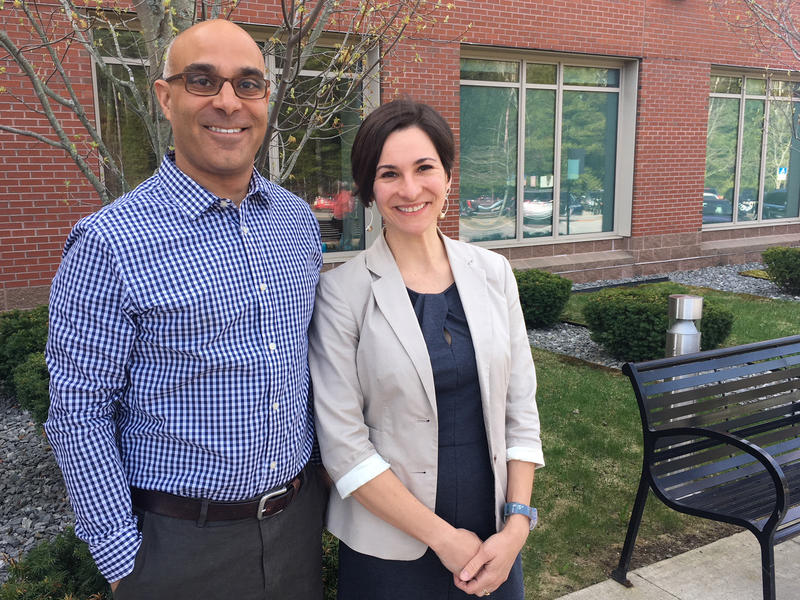 Dr. Ranjiv Advani (left), medical director of Mid Coast Hospital Emergency Department, and Dr. Leah Bauer, head psychiatrist of Mid Coast Hospital’s Addiction Resource Center.