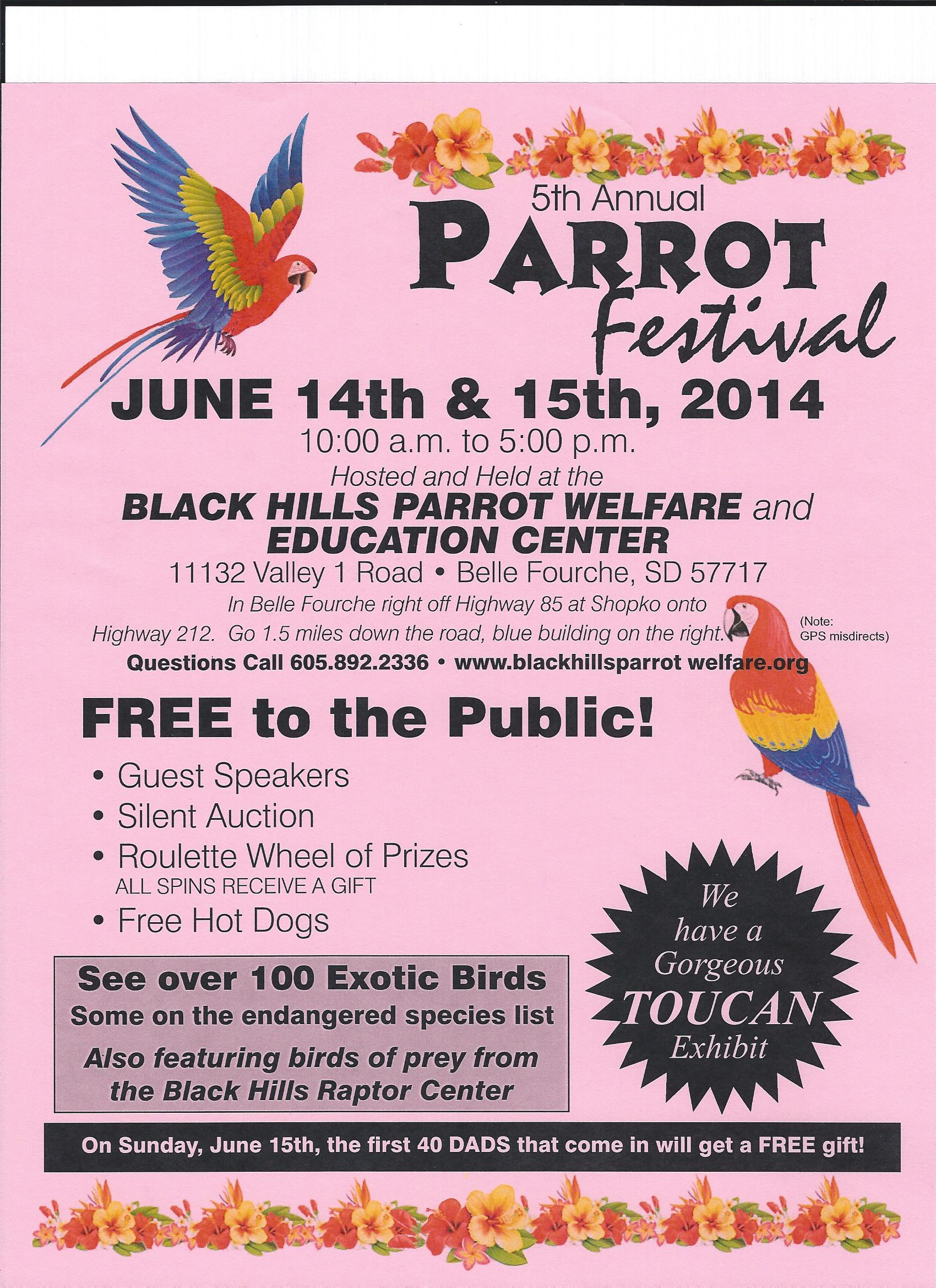 Public Invited To Flock To Parrot Festival Fundraiser SDPB Radio