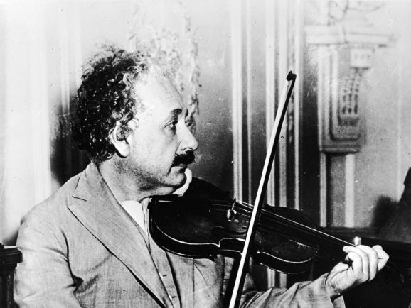 Einstein Playing Guitar