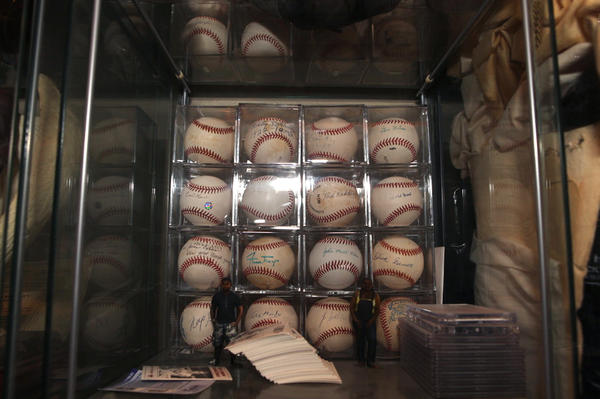 Autographed baseballs from the Negro Leagues. Oran's museum eventually sprawled out of its 16,000-square-foot space in Los Angeles and into several 40-foot shipping containers in the parking lot.