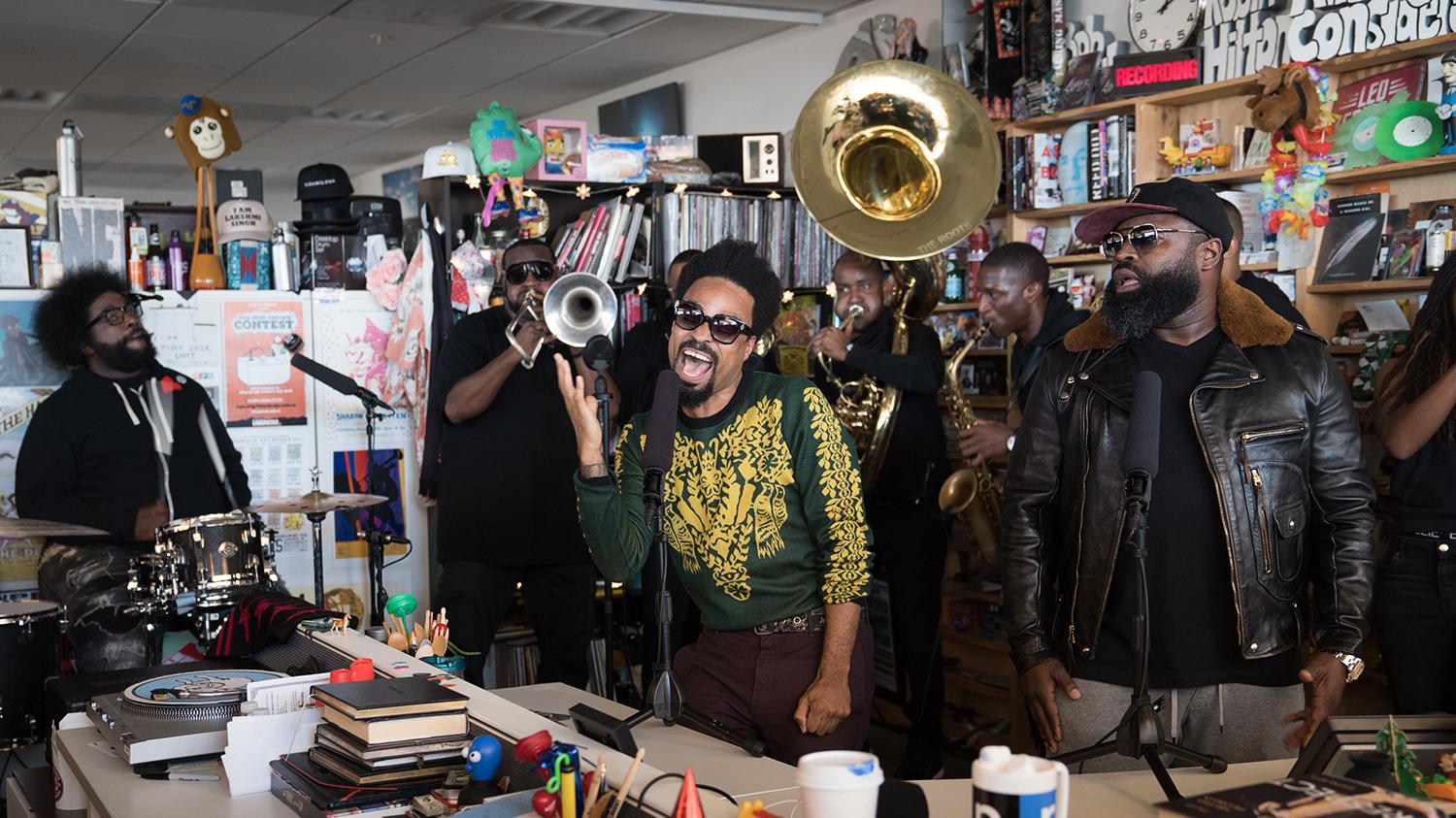 Gather Round Tight As The Roots Rock Npr Music S Tiny Desk With