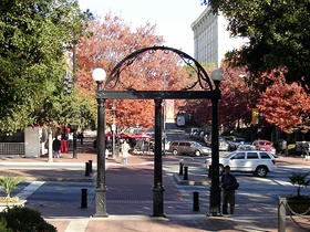 University of Georgia arch, looking to Downtown Athens