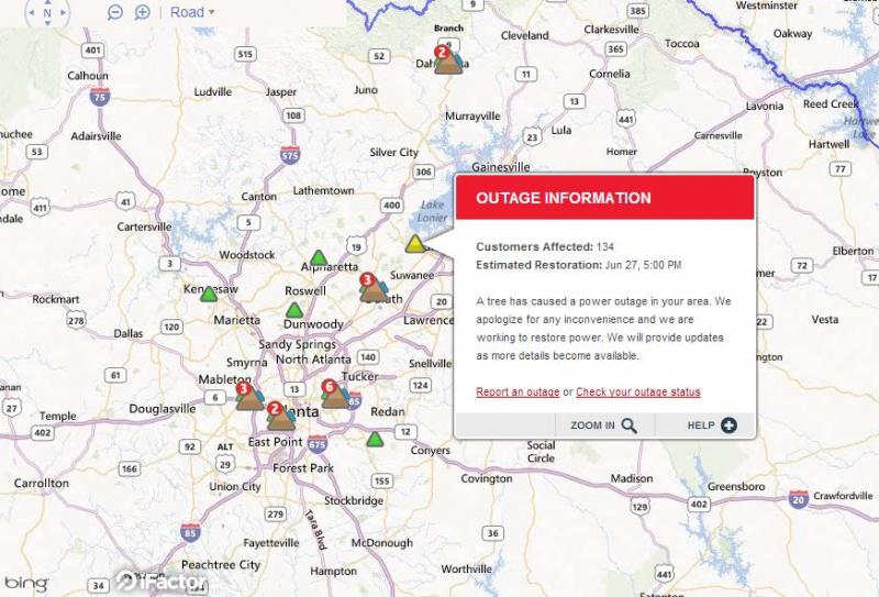 Power Outage Map Atlanta Ga 30303 