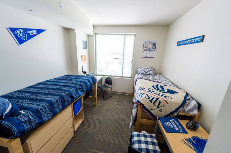 Georgia State University's newest dorms, Piedmont Central, brought the total number of bed to 5,200.