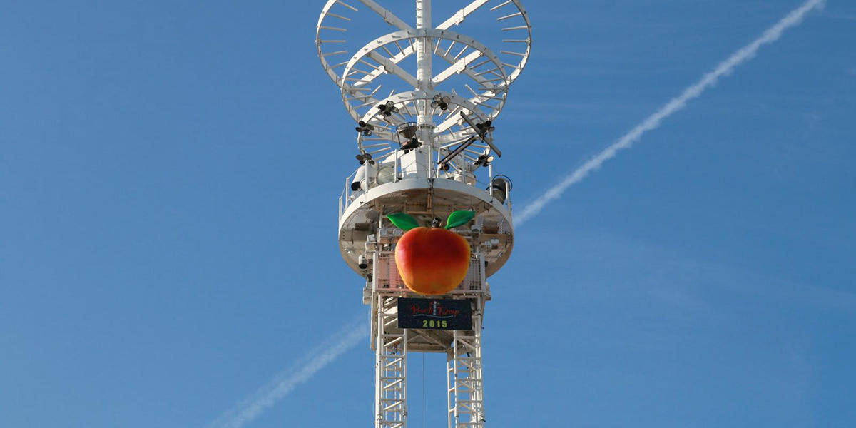 LastMinute Peach Drop Will Ring In Its Uncertain Future WABE 90.1 FM