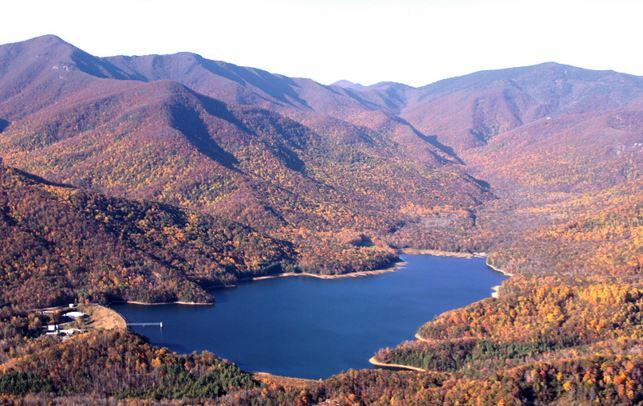 The Bee Tree Reservoir in Swannanoa provides drinking water to the city of Asheville