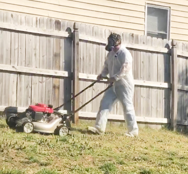 Mowing Lawns In White Suits, Gas Masks As Davidson Asbestos Cleanup Gets Underway - WFAE