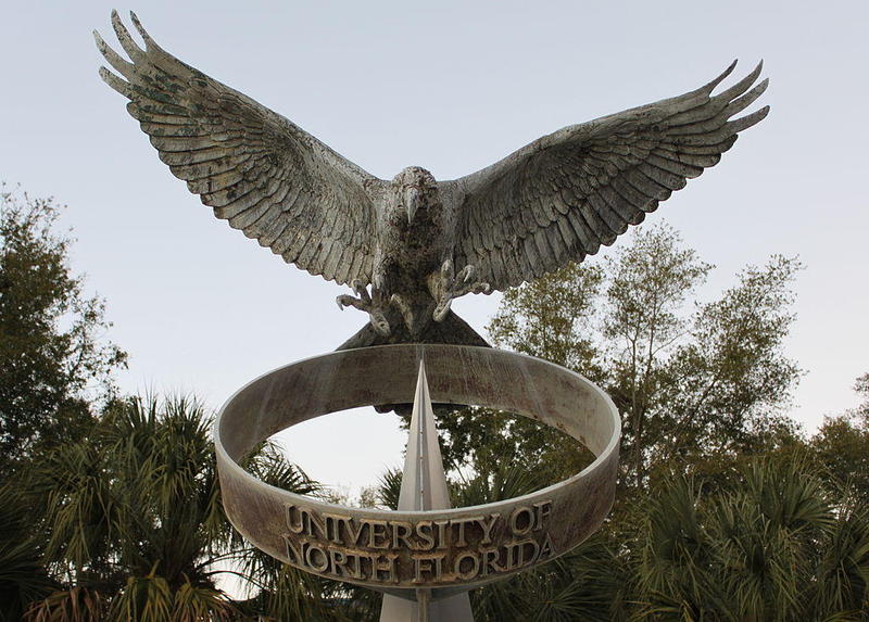 University of North Florida Osprey sculpture.