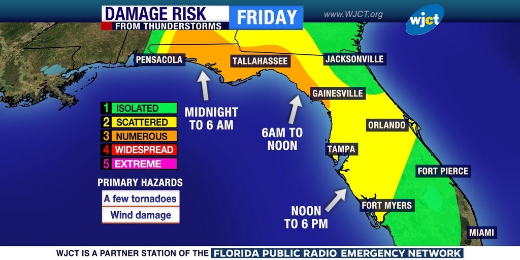 'Significant' PreDawn Tornado Risk In Florida Panhandle; Threat Moves