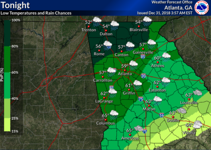 2018 Rainfall Second Wettest Year On Record For Atlanta