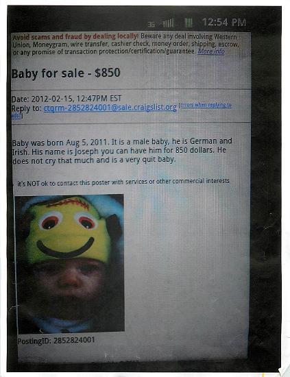 Clarksville Man Arrested After Posting "Baby for Sale" Ad ...
