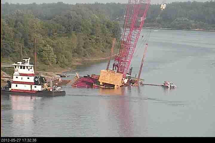 Salvage Plan In Process For Sinking Crane Barges Wkms