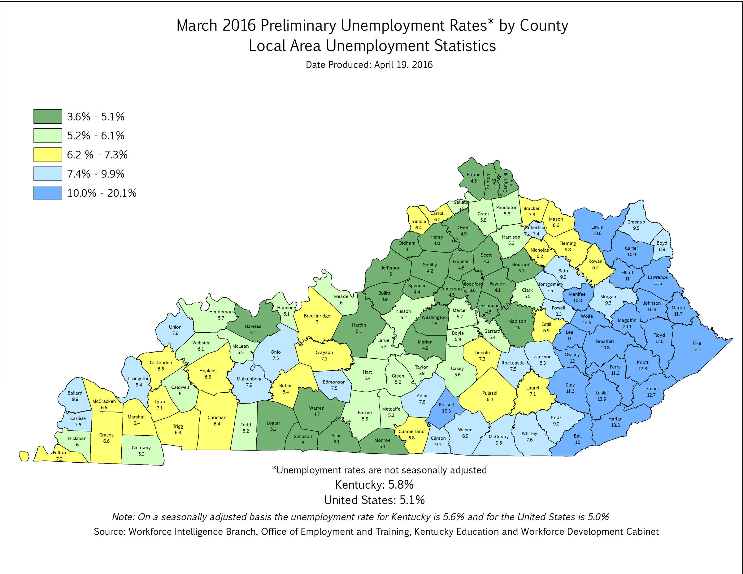Unemployment Rates Higher than Average in Four Rivers Region WKMS