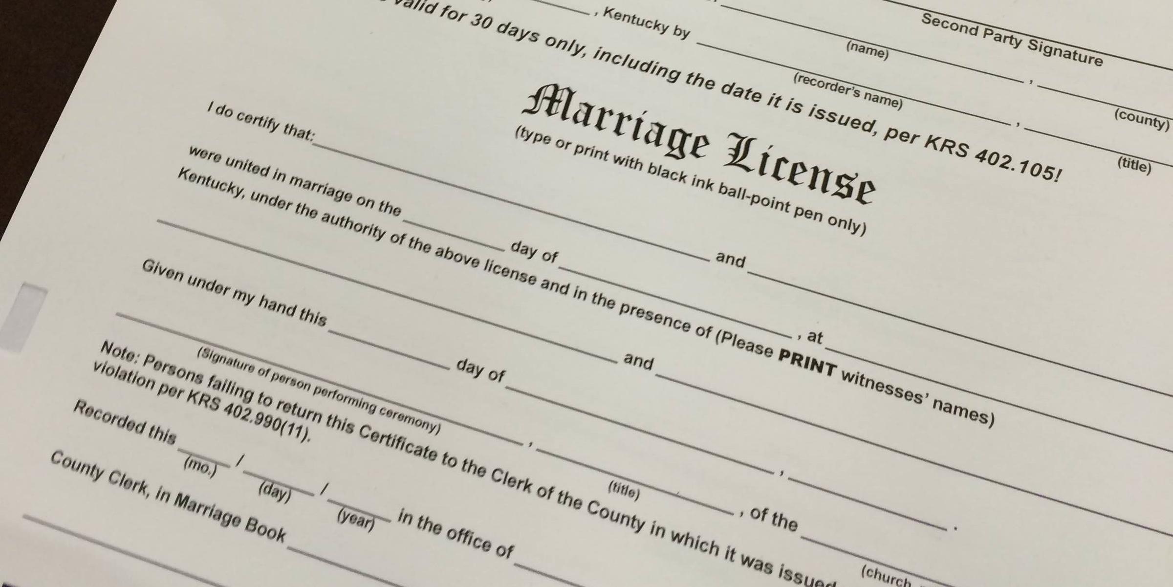 Couples Seek Legal Costs In Kentucky Marriage License Case
