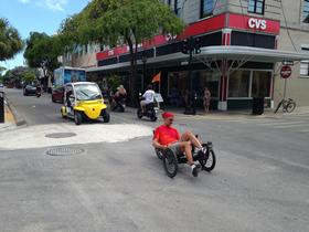 Key West is ideal for bikes and pedestrians - but also dangerous. People traveling under their own power share the streets with cars, trucks, electric cars, scooters and tourist trolleys.