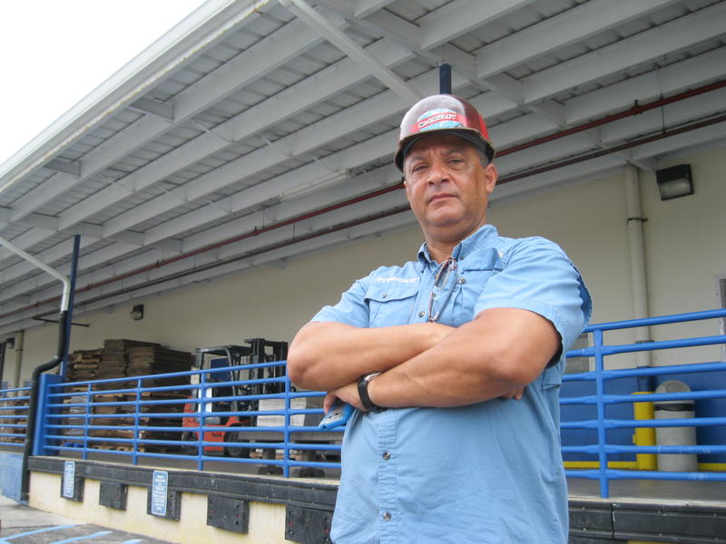 Haitian-American engineer Serge Jean-Louis, president of Nicon Contracting, at a work site in Broward County.