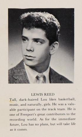 Just a Perfect Day: Lou Reed, Bouncers and President Taft - Lou_Reed_HS_Yearbook