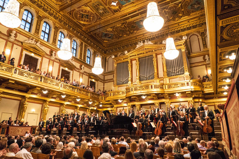 The Philadelphia Orchestra performing at the storied Musikverein in Vienna.