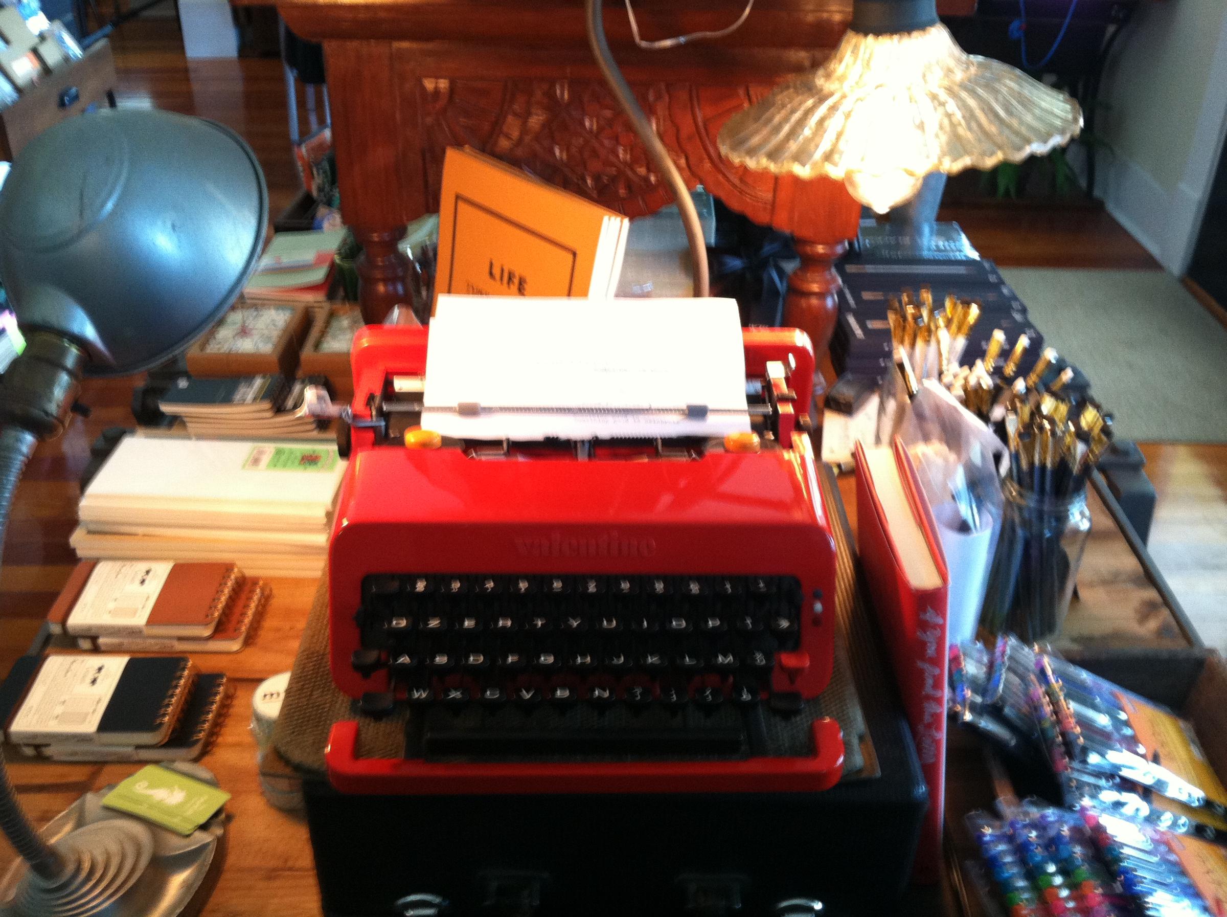 writing on typewriter vs computer