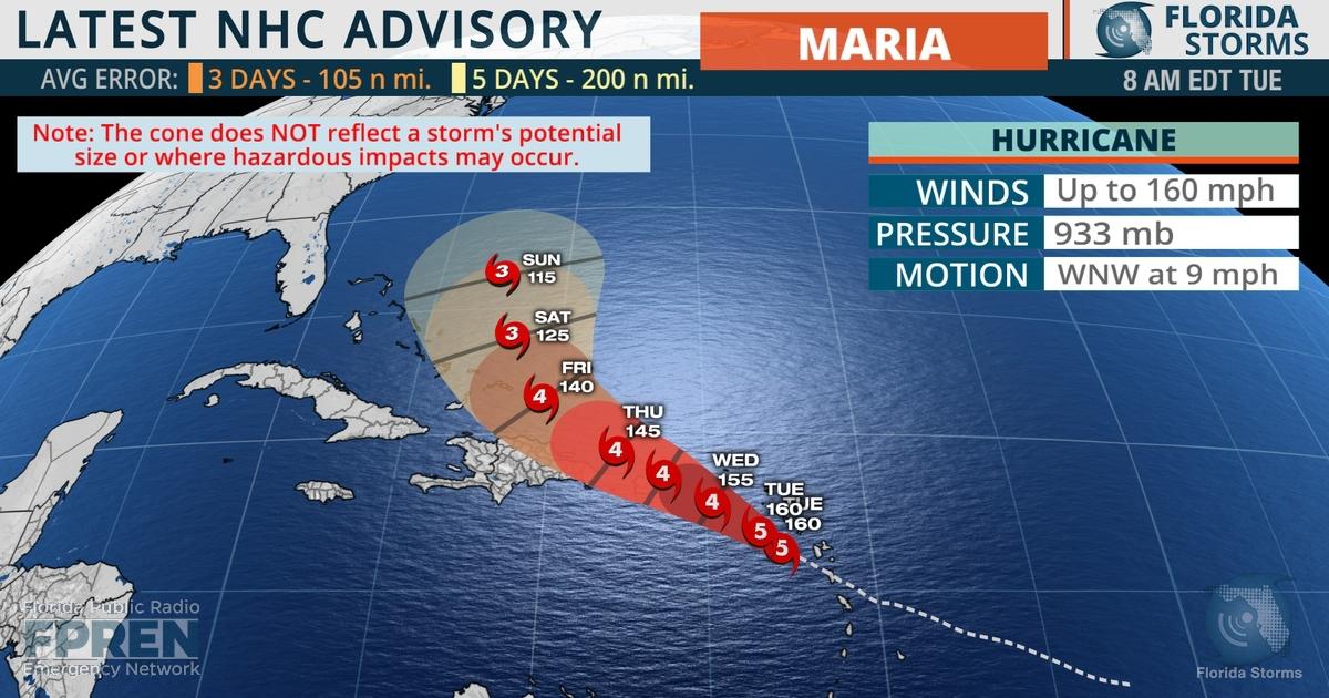 Hurricane Maria On Track For Virgin Islands, Puerto Rico WUSF News