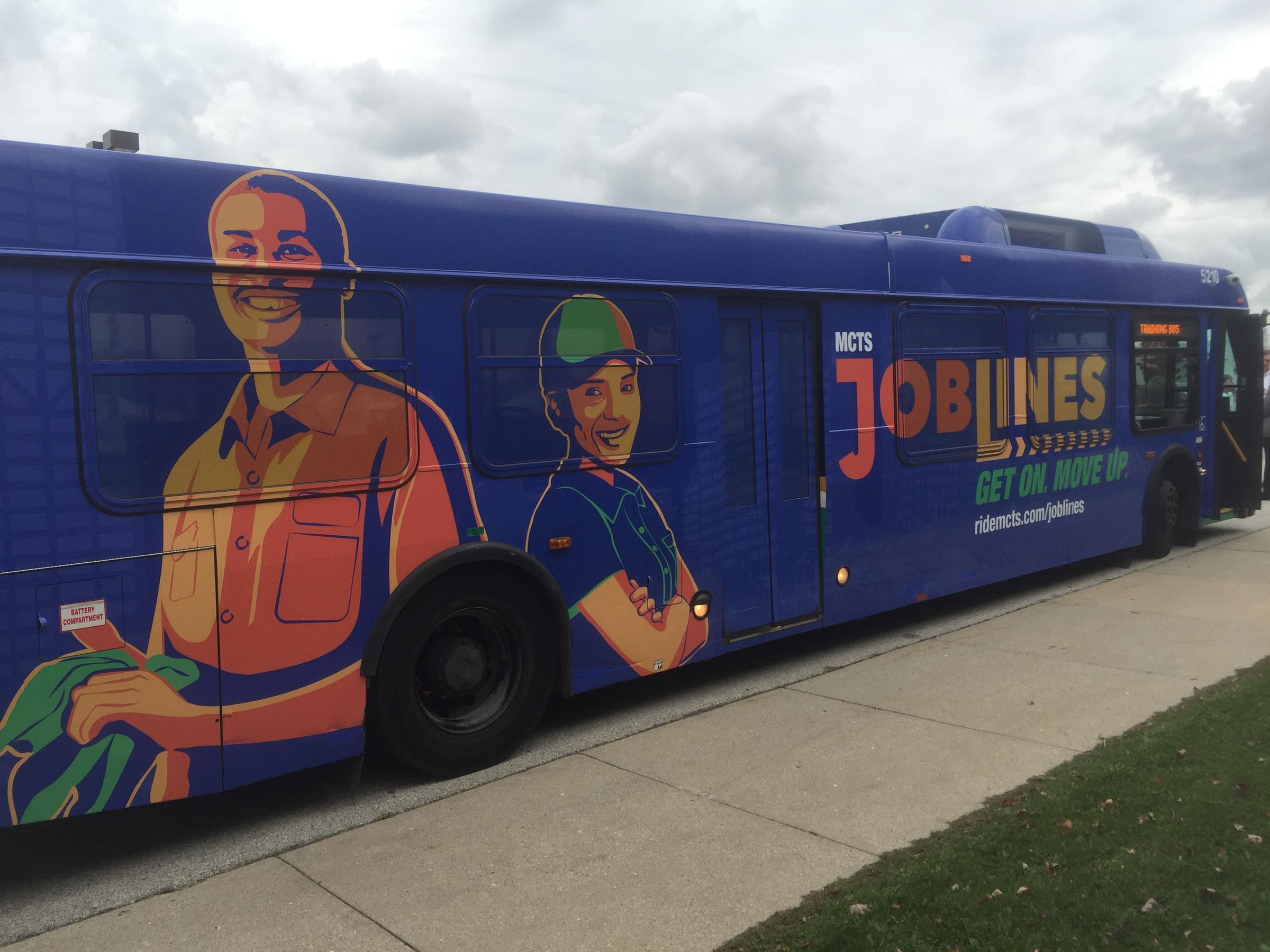supporters promote bus routes that take workers from central