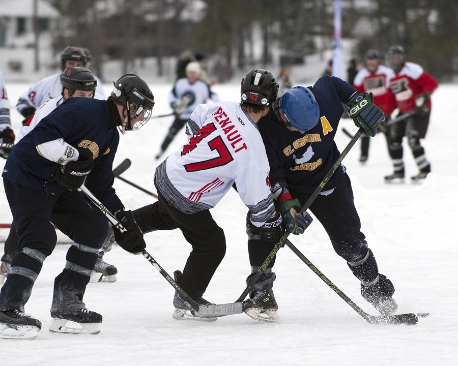 Action From The Eagle River Pond Hockey Tournament WXPR