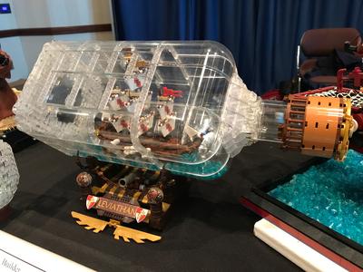 lego leviathan ship in a bottle