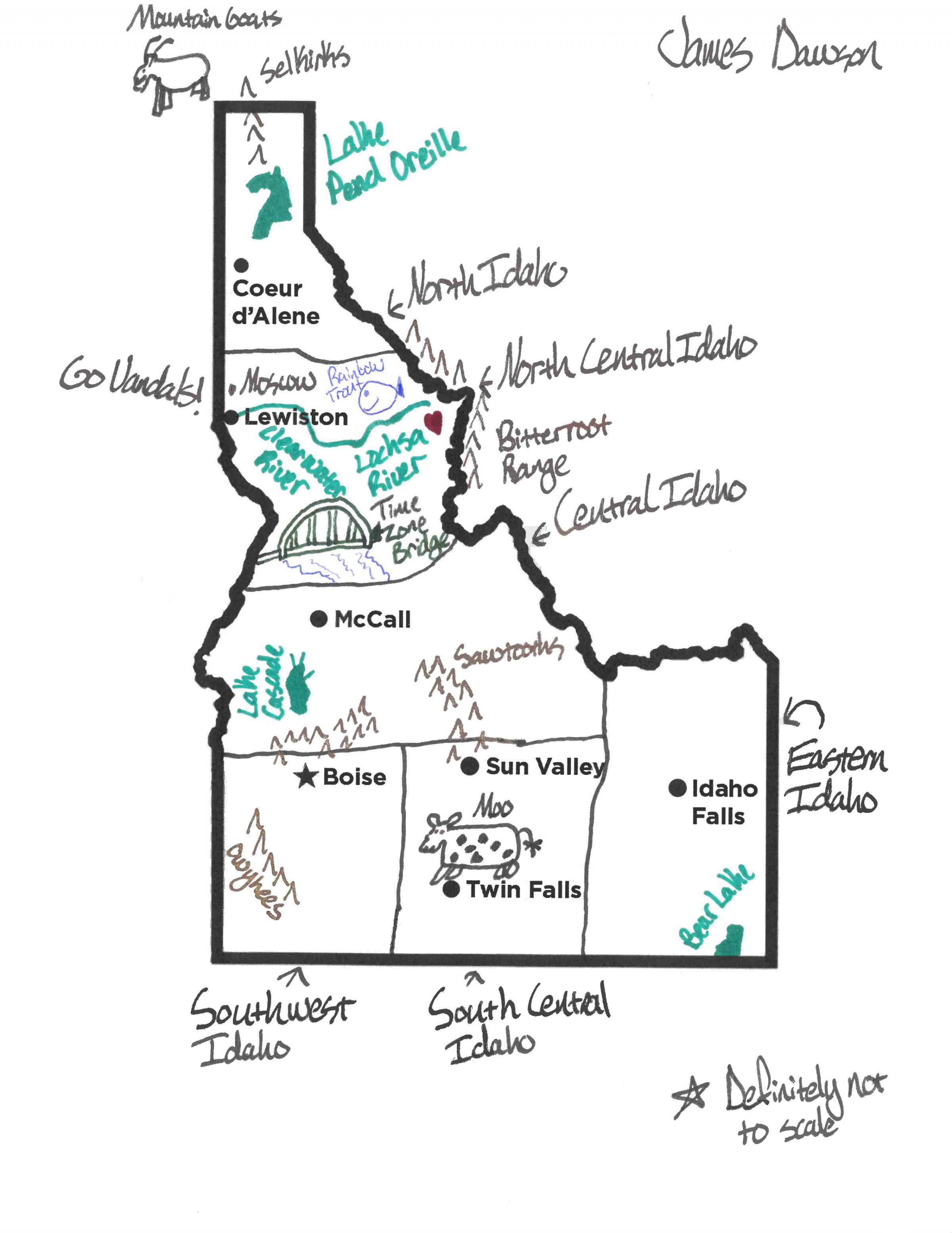 Boise Idaho Map Area Here We Have Idaho: How Would You Draw A Map Of Our State? | Boise 