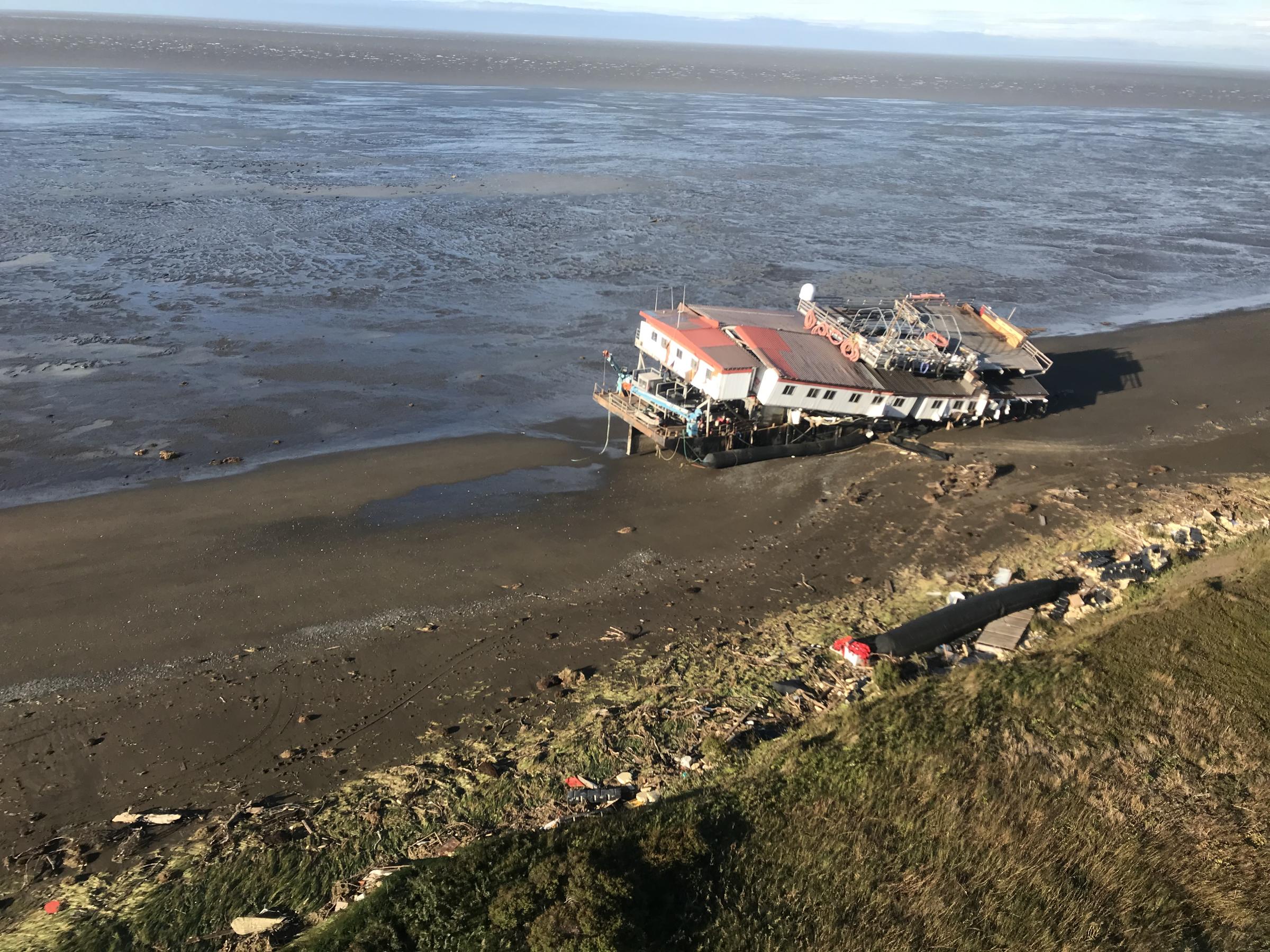 Northline Seafoods barge beached near Ekuk after Sunday's storm | KDLG