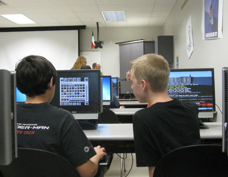 in the denton school district where kids can play computer games