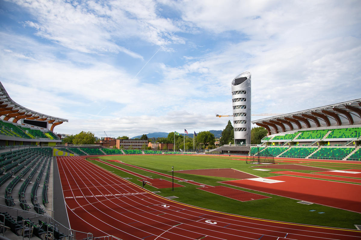 UO Track and Field Team To Get First Look Inside New Hayward Field KLCC