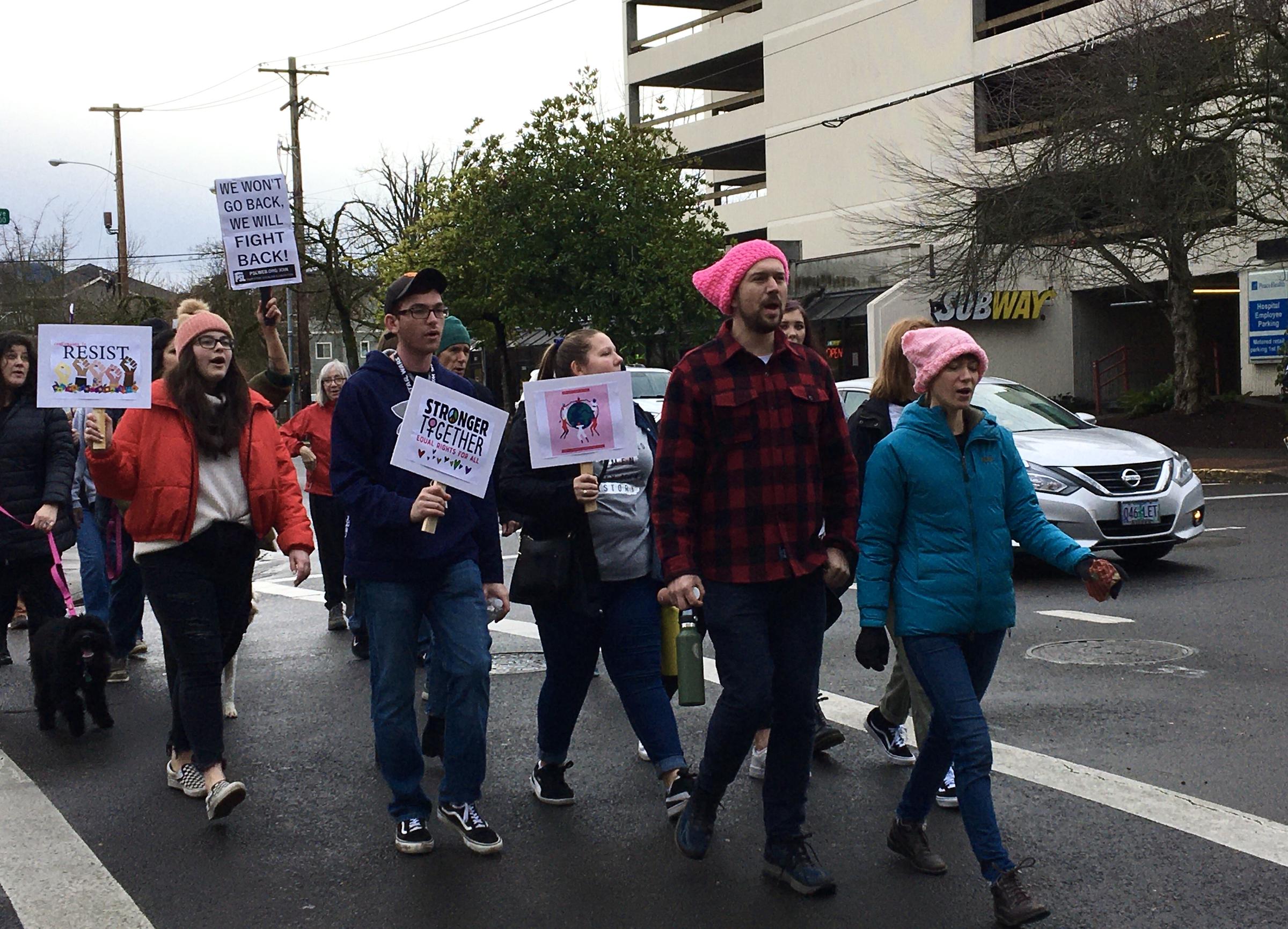 Eugene Women's March Carries On Despite Low Turnout KLCC