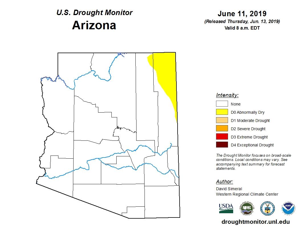 Map Shows Arizona Free of Short-Term Drought | KNAU Arizona Public Radio