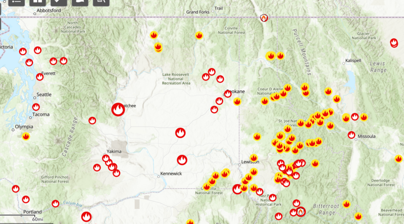 7.8 Idaho Fire Map 