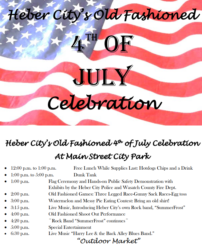 Heber Celebrating 'Old Fashioned Fourth Of July' At City Park KPCW